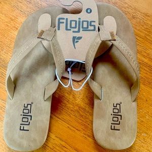 FLOJOS tan women’s sz 6 flip flops new in package